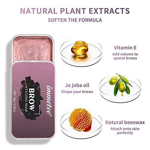 Eyebrow Soap Kit,Brows Styling Soap,2 pack eyebrow gel and brow wax