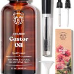Bionoble Organic Castor Oil 50ml - 100% Pure, Natural and Cold Pressed - Lashes, Eyebrows, Body, Hair, Beard, Nails - Vegan and Cruelty Free - Gl