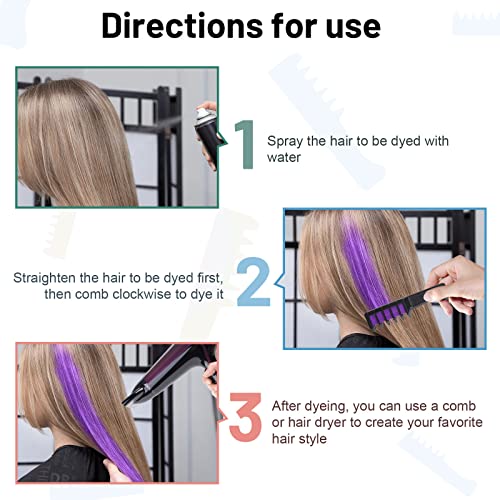 Hair Chalks for Girls, Hair Chalk Comb, 10 pcs Washable Hair Chalk Dye for Kids, Kids Makeup Sets for Girls, Girls Birthday Presents, for Birthda