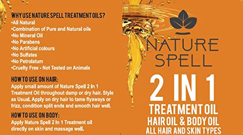 Nature Spell Turmeric Oil for Hair & Skin 150 ml – Increase Hair Elasticity - Skincare Oil to Target Inflammation and Muscular Conditions – Made