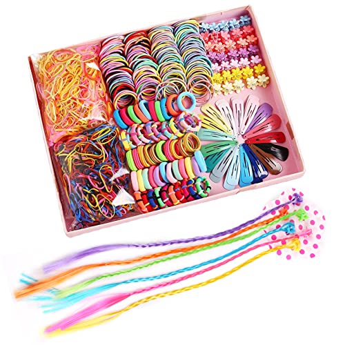SPOKKI 786 Pcs Girl Hair Accessories Gift Set, Kids Hair Accessories Toddler Hair Accessories Hair Clips for Girls Children (785 PCS)