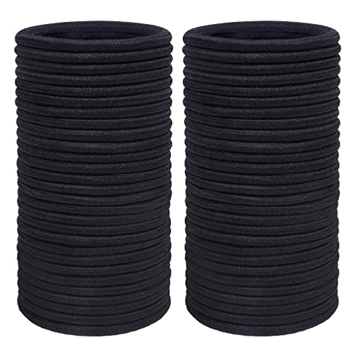 JCF Elastic Hair Bands, 50Pcs Multicolor Elastic Hair Ties Ponytail Holders, 4mm Hair Bobbles Hairbands for Women and Girls(Multicolor)