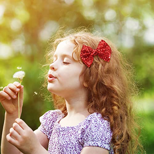 Bekecidi 23 PCS Girls School Hair Accessories Red Bow Hair Clips Elastic Hair Bands Bow Headband Ribbon Hair Barrettes Hair Accessories for Toddl