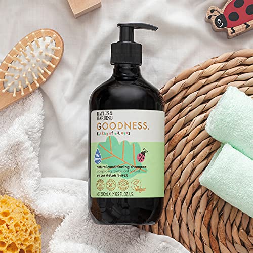 Baylis & Harding Goodness Kids Watermelon Burst No Tears Natural Conditioning Shampoo 500ml, (Pack of 3) - Vegan Friendly