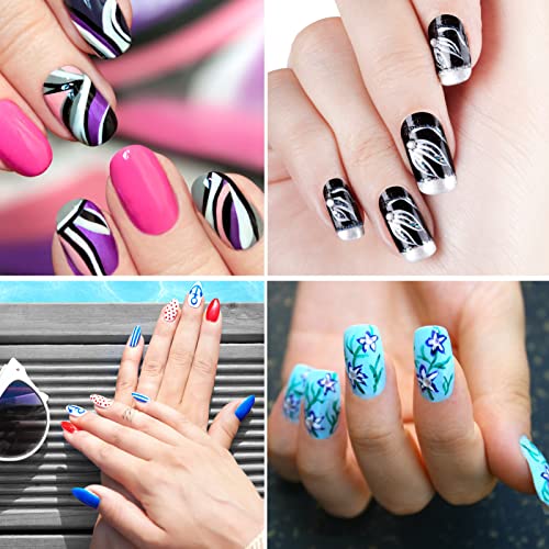 12 Colors 3d Nail Art Pens Set, Quick-Dry Nail Graffiti Painting, Gel Nail Art Pens for DIY Nails Art Design Adorn Manicure Tools for Women Girls