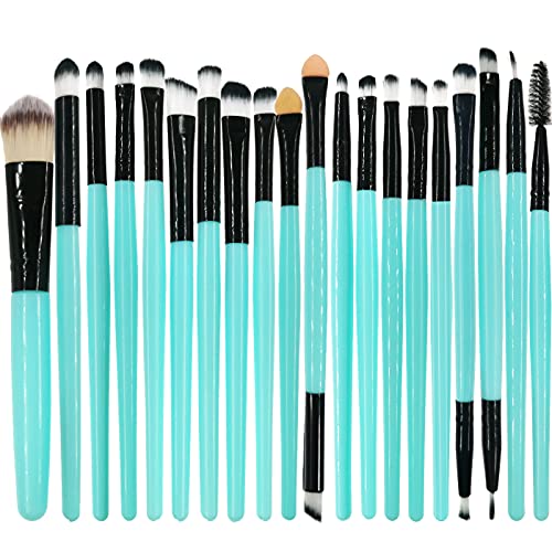 Makeup Brushes ZHIYE Make up Brush Set 20 PCs Professional Face Eyeliner for Foundation Blush Concealer Eyeshadow with Travel Black