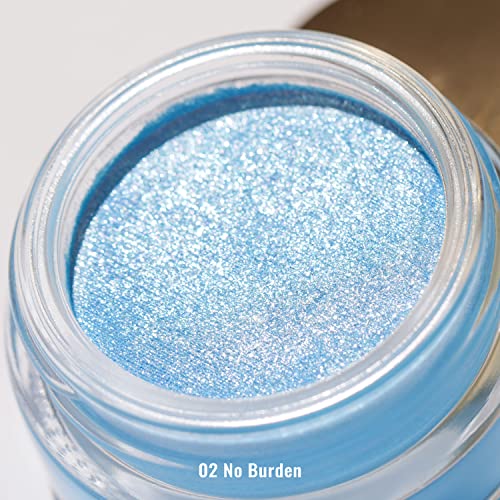 Oulac Shiny Light Blue Cream Eyeshadow, Can Be Used as Highlighter and Eyeshadow, Glitter Eyeshadow with Creamy Texture, Waterproof, Large Capaci