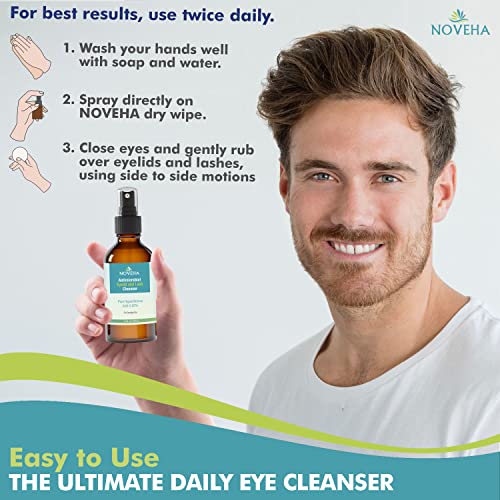 Eyelid and Lash Cleanser | Fast Acting Soothing Formula, Effective Relief from Irritation, Dry Eyes, Styes and Blepharitis, 0.02% Pure and Gentle