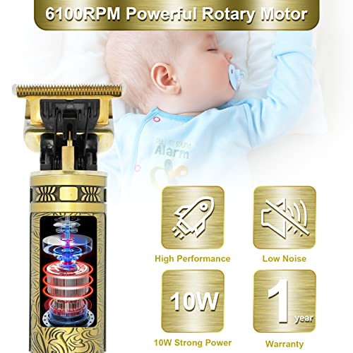 Hair Clippers Men, Beard Trimmer, Cordless USB Rechargeable, with LCD Screen, Professional T-Blade Trimmer, Grooming Kit 7 in 1 for Barbers and H