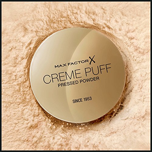 Max Factor Cream Puff Pressed Compact Powder, Glowing Formula for All Skin Types, 13 Nouveau Beige, 21 g