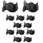 12 Pcs Hot Roller Clips Heat Resistance Plastic Hair Curler Claw Clips Lightweight Replacement Roller Clips for Hair Salon (Black)
