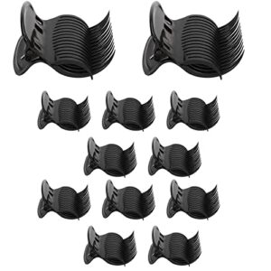 12 Pcs Hot Roller Clips Heat Resistance Plastic Hair Curler Claw Clips Lightweight Replacement Roller Clips for Hair Salon (Black)