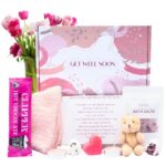 Get Well Soon Care Package for Her - Hamper Gift Set for Women with Card and Teddy