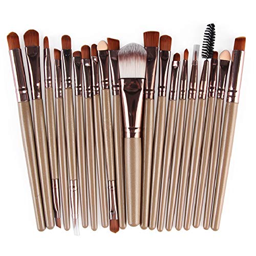 Makeup Brushes ZHIYE Make up Brush Set 20 PCs Professional Face Eyeliner for Foundation Blush Concealer Eyeshadow with Travel Black