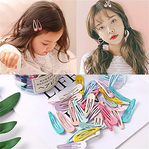 Snap Hair Clips, 30pcs Non-Slip Metal Hair Clip Barrettes BB Hairpin Hair Accessories for Children Women Girls