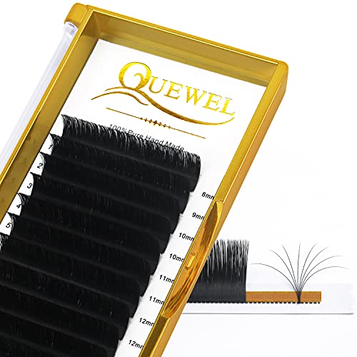 Easy Fan Lashes 0.07D Curl Mix 8-15mm QUEWEL Easy Fan Russian Lashes 2D-20D Volume Lash Extensions Self Fanning Eyelash Extensions Easy Fan Volum