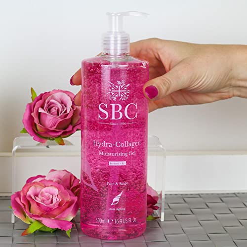 SBC Skincare Hydra-Collagen Moisturising Gel - 1000ml | Anti-Ageing Collagen Gel | Oil-Free Lightweight Face And Body Moisturiser Gel | Collagen