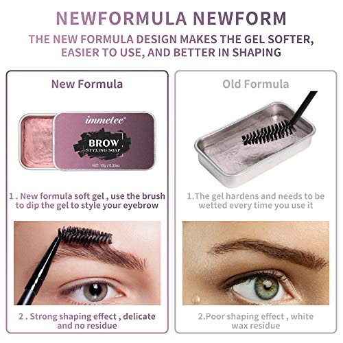 Eyebrow Soap Kit,Brows Styling Soap,2 pack eyebrow gel and brow wax