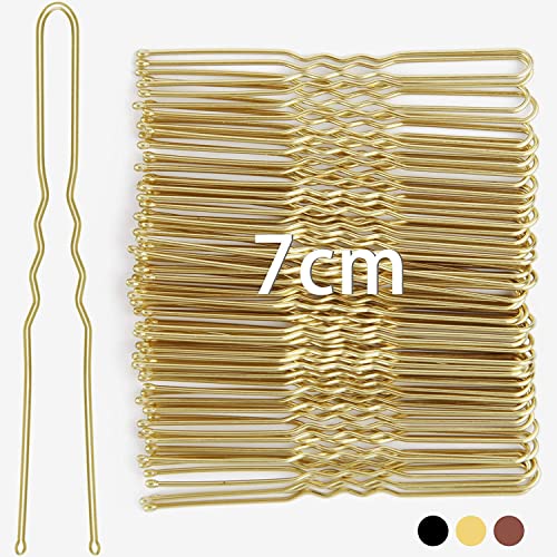 Mbsomnus 7cm Hair Pins for Buns, 50pcs Bobby Pins Brown Hair, U Shaped Hair Pins for Women Girls, Hair Grips for Thick Hair, Hair Styling Accesso