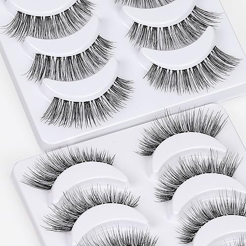 DYAFIN 3D Eyelashes 100% Handmade Strip Lashes Reusable Lightweight Soft Long False Eyelashes 4 Pairs Fake Eyelashes