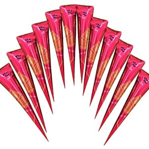 Wonder Care ALL Natural Body Art Ready to Use Organic Temporary Tattoo C.O.N.E.S - with FREE All Natural Henna Hair Colour 25g (12 pieces)