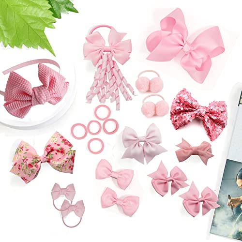 MUFEKUM School Girls Blue Hair Accessories, Blue Bow Hair Clips Blue Bow Headband Blue Hair Bands Hair Accesories for Girls Christmas Birthday Gi