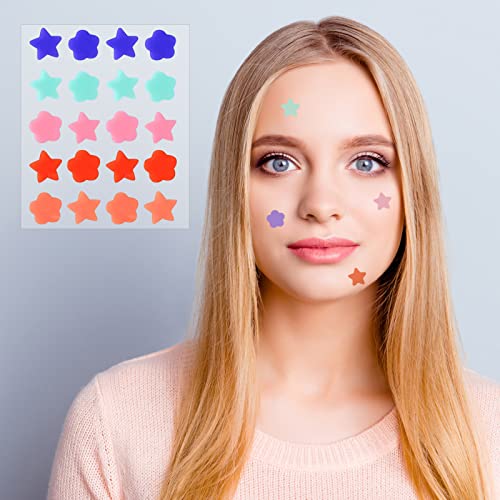 Fuyamp 60 Pcs Pimple Patches Star Spot Patches, Acne Spot Patch Acne Stickers for Skin Treatment, Moisturizing, Blemish Spot, Ideal Fast Healing