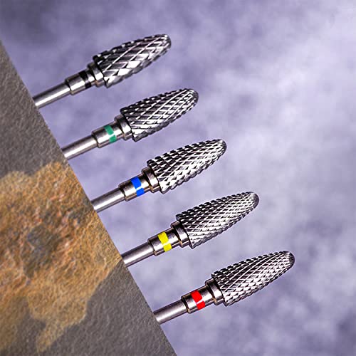 Fantexy Nail Drill Bits Set For Acrylic Nails,3/32 Inch Professional Tungsten Nail File Bits Nail Art Tools,Manicure Pedicure Shapen Remove Tools