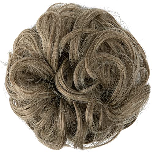 Messy Hair Bun Extensions Curly Wavy Hair Scrunchies for Women Girls Large Synthetic Donut Updo Hair Pieces Hair Chignons