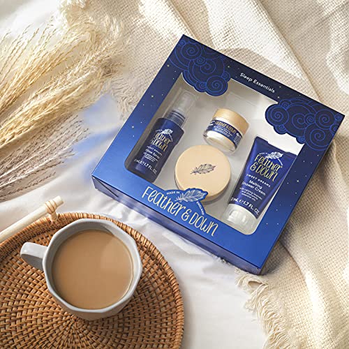 Feather & Down Sweet Dream Sleep Essentials Gift Set (50ml Pillow Spray, 50ml Melting Shower Cream, 16g All-Purpose Sleep Balm & 50ml Sleep Butte