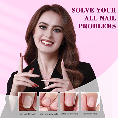Saviland Soft Gel Full Cover Nail Tips - 240PCS Medium Almond nail tips Shape Gel x Nails Kits Fake False Nails Nails Tips No Need to File with N