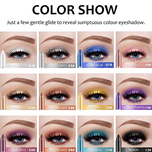 Eyeshadow Pen, Crayon Waterproof Eyeshadow Stick, Shimmer Cream Eye Shadow Pencil, Lasting Waterproof And Not Blooming Pearlescent Eyeliner Penci