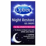 Optrex Night Restore Gel Drops, For Dry, Irritated & Tired Eyes, Lasting Protection From Discomfort, 10ml each, Preservative Free, Restores Eye M