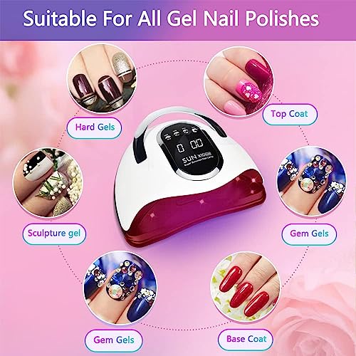 BEENLE UV LED Nail Lamp, 280W Nail Curing Lamps for Home & Salon, Professional Nail Art Tools Led Nail Dryer for Gel Polish with Automatic Sensor