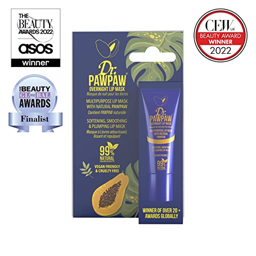 Dr.PAWPAW Overnight Lip Mask 10ml, multipurpose lip mask with natural pawpaw