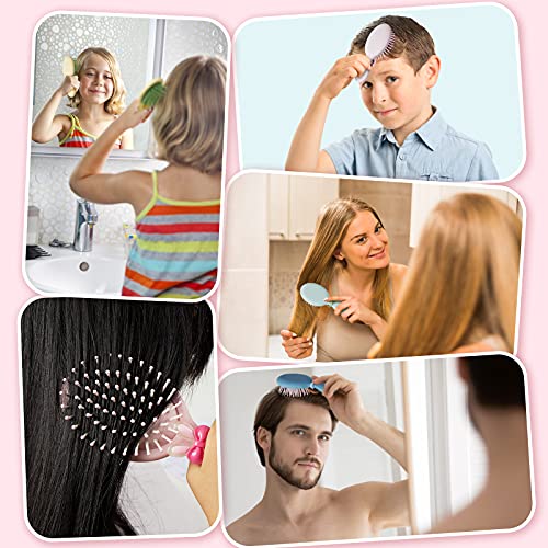 Hair Brush, Detangler Brush for Girls Boys Women Men Kids Wet Dry Hair, Mini Travel Detangling Brush for All Hair Types Glide Through Tangles Wit