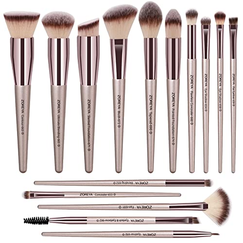 Makeup Brushes Zoreya Makeup Brush Set Premium Foundation Brush Kabuki Brush With Soft and Cruelty-Free Synthetic,for Cosmetics Foundation Concea
