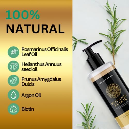 Pre Diluted Rosemary Oil For Hair Growth Natural Serum, with Biotin, Sunflower Oil, Argan Oil and Rosemary Oil Natural Hair Growth Oil with Pre D