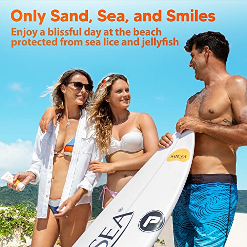Safe Sea SPF50+ Sting Blocking Sunscreen | 120ml Bottle | For Sensitive Skin | Anti Jellyfish Sting Protective Lotion | Coral Reef Safe