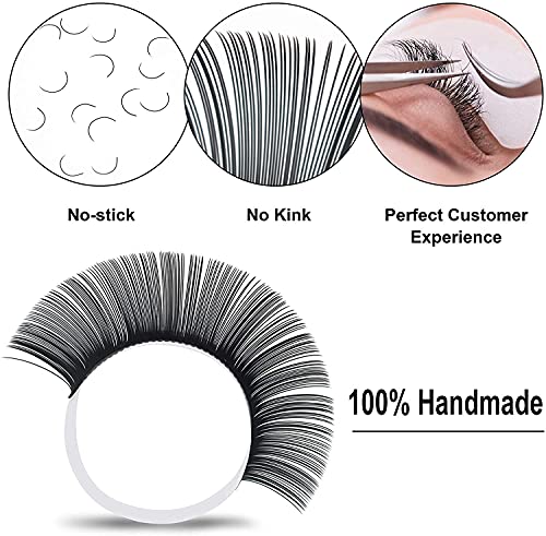 Eyelash Extensions 0.15 D Curl Mix-8-15mm QUEWEL Classic Lash Extensions Classic Individual Lash Extensions Soft Black Matte Single Lashes Extens