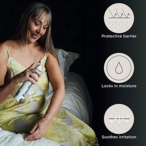 Emollin Spray On Emollient Ointment - 150ml - Moisturises and Protects Dry, Sensitive, Psoriasis, Eczema Prone Skin. Preservative Free.