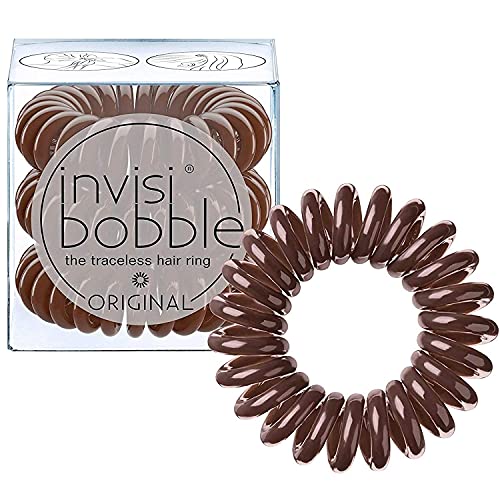 Invisibobble ORIGINAL Hair Ties, Crystal Clear, 3 Pack - Traceless, Strong Hold, Waterproof - Suitable for All Hair Types