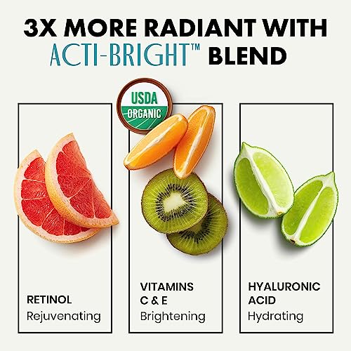 Organic Hyaluronic Acid Cream - 3X MORE POTENT 2% Hyaluronic Acid Moisturiser & Anti Ageing Cream + Retinol to Hydrate/Firm Day & Night - 100% VE