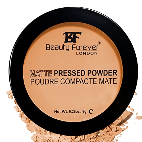 Beauty Forever Matte Pressed Powder, Oil Free & Lightweight, 8gms (01 TRANSPARENT)