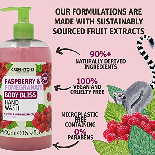 Creightons Body Bliss Raspberry and Pomegranate Shower Scrub (250 ml) - Revitalise Your Senses & Boost Your Energy with Juicy Extracts of Raspber