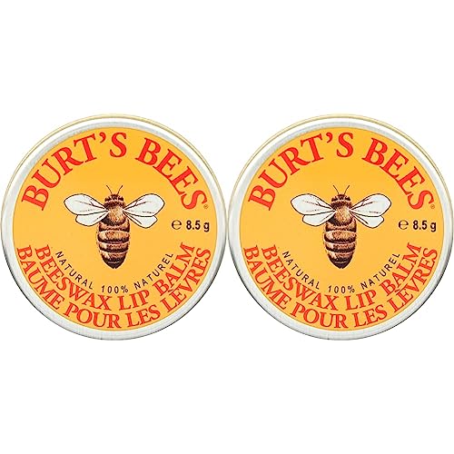Burt's Bees Lip Balm Beeswax, Moisturising Lip Balm With Vitamin E & Peppermint Oil, 100% Natural Origin, 4.25g
