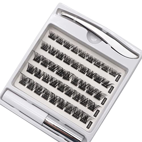 Proamate Cluster Lashes Individual Lashes DIY Eyelash Soft Natural Easy Fan Lash Individual False Lashes for Personal Use at Home (45 Clusters)
