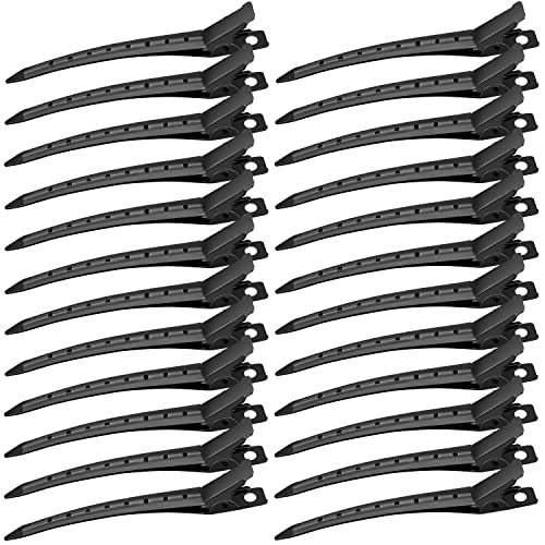 Pin Curl Clips 24 pcs, Silver Metal Hair Clips for Styling, Hair Sectioning Clips, Hairdressing Clips for Curls for Hair Extensions DIY Hair Acce