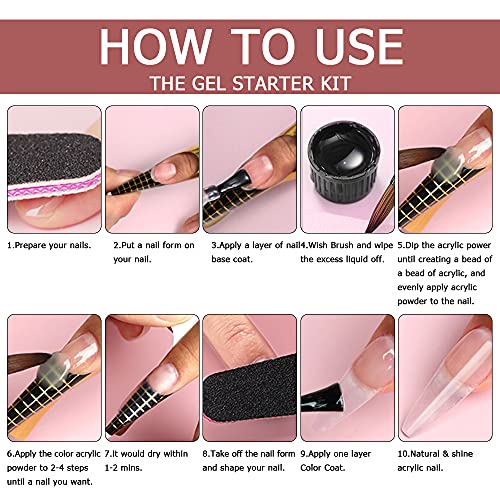 Lofuanna 17g Professional Clear Acrylic Powder Salon Quality Acrylic Nail Powder for Nails Extension Nail Art System for Home/Salon