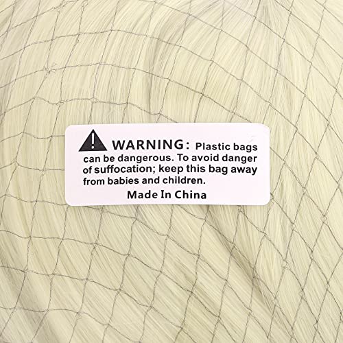 MapofBeauty Charming Synthetic Fiber Long Wavy Hair Wig Women's Party Full Wigs (Light Blonde)